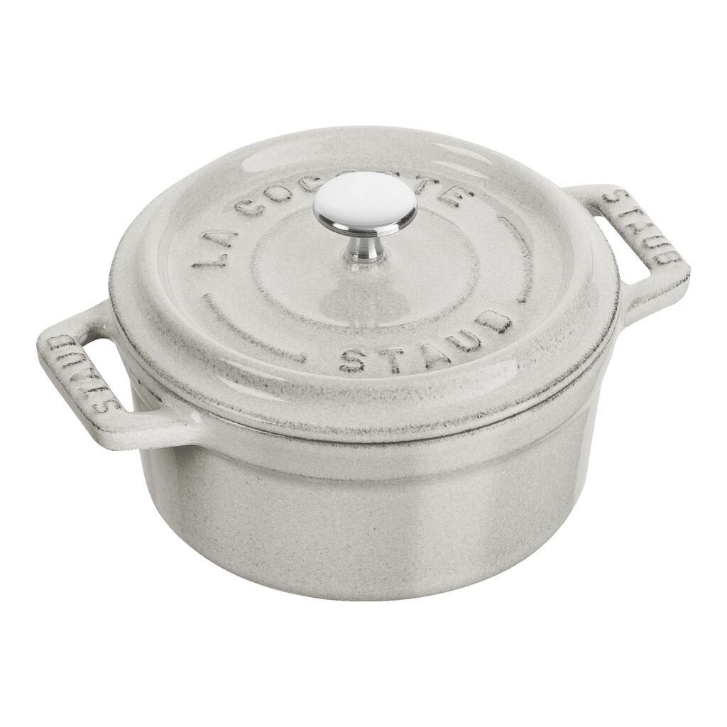 0.25 qt, Mini Round Dutch Oven, White Truffle,,large