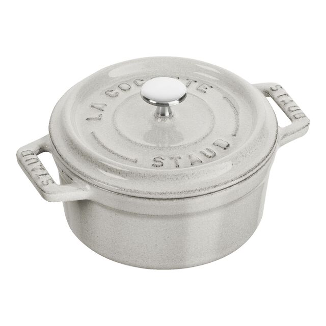 0.25 qt, Mini Round Dutch Oven, White Truffle,,large