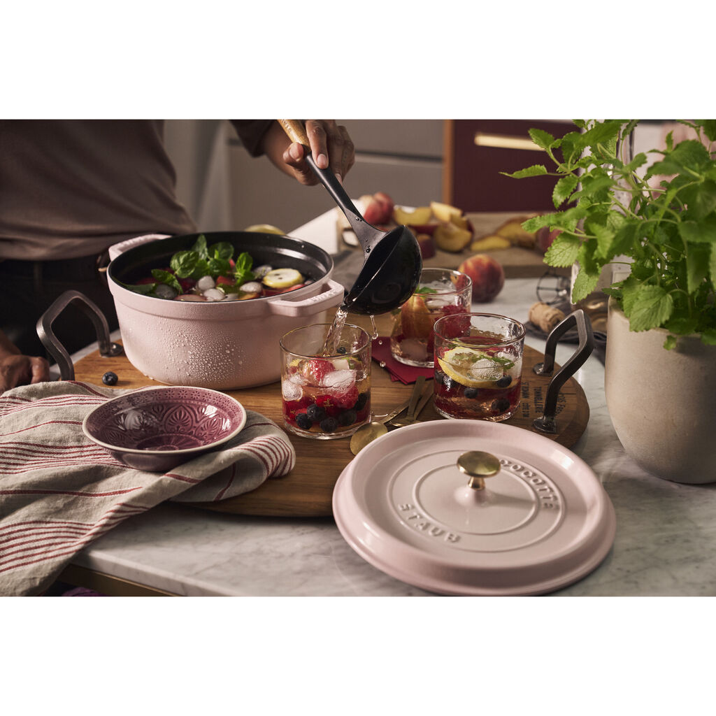 4 qt, Round, Cocotte, Peony Pink - Factory Second,,large