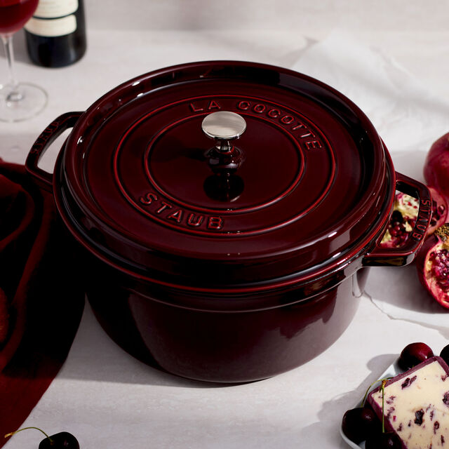 7 qt, Round, Dutch Oven, Grenadine,,large