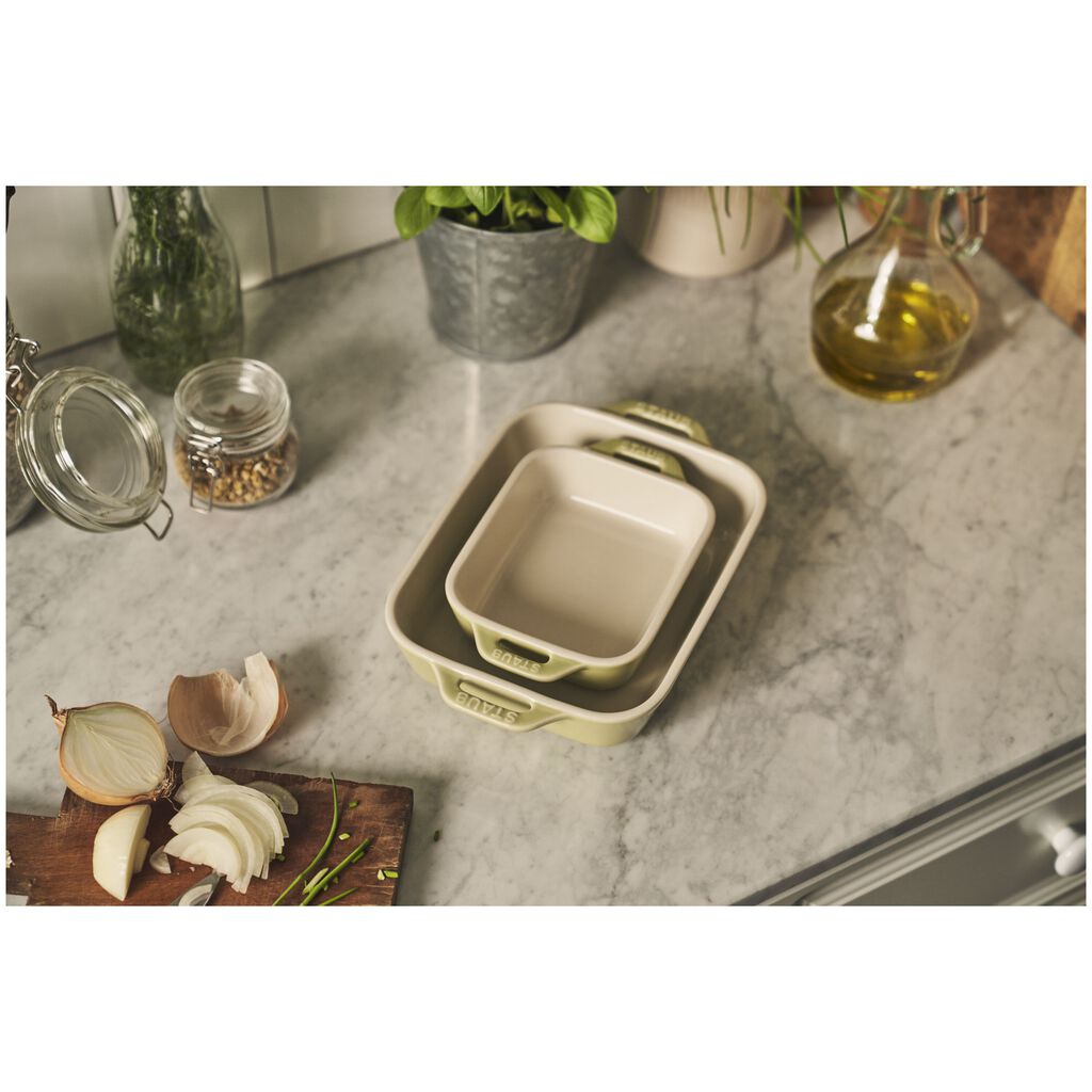 2-pc, Rectangular Baking Dish Set Macaron, Light Green,,large