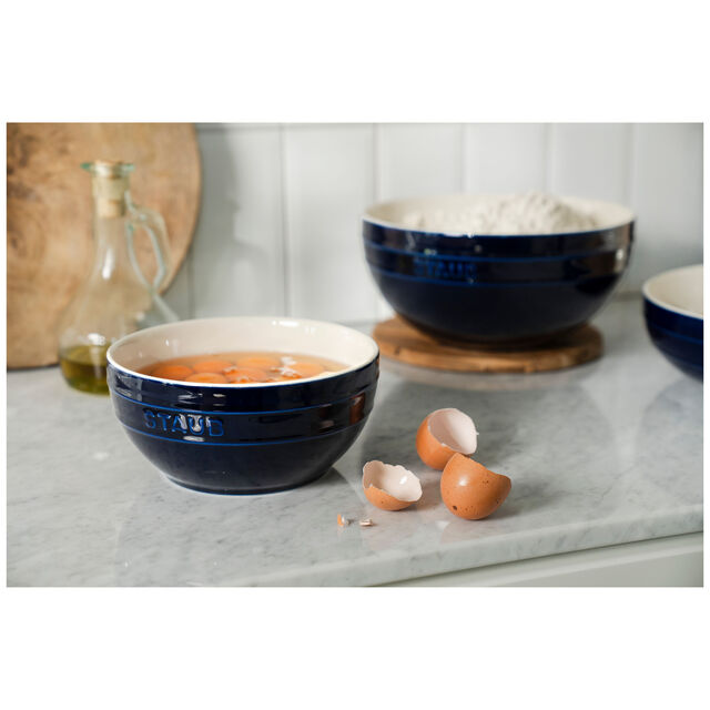 2-pc, Large Mixing Bowl Set, Dark Blue,,large