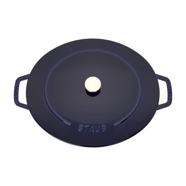 6 qt, Wide Oval French Oven, Dark Blue,,large