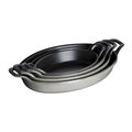 8.25 inch, Oval, Gratin Baking Dish, Graphite Grey,,large