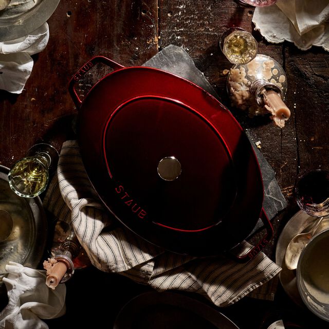 6 qt, Wide Oval French Oven, Grenadine,,large