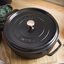 6 qt, Round, Shallow Wide Dutch Oven, Matte Black,,large preview