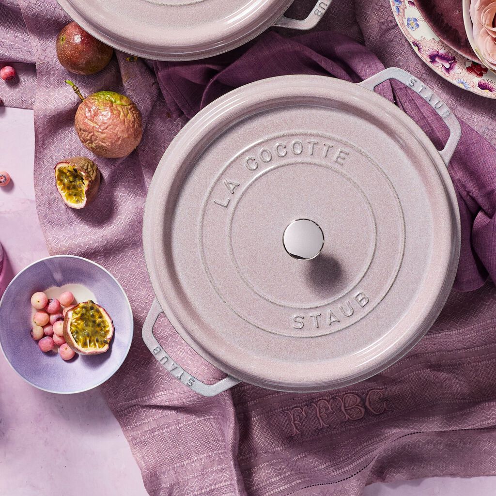 7 qt, Round, Dutch Oven, Lilac,,large