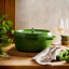 6 qt, Round, Shallow Wide Dutch Oven, Pistachio,,large preview