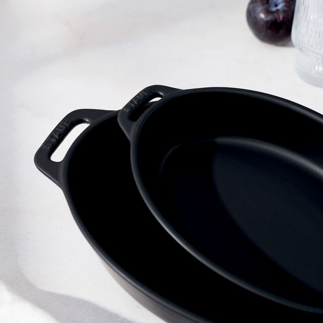 2-pc, Baking Dish Set, Matte Black,,large