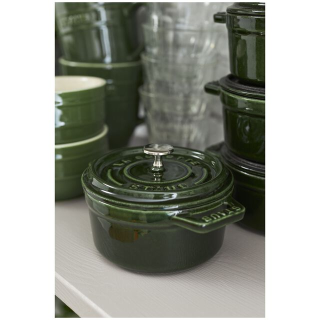 0.25 qt, Mini Round Dutch Oven, Basil,,large