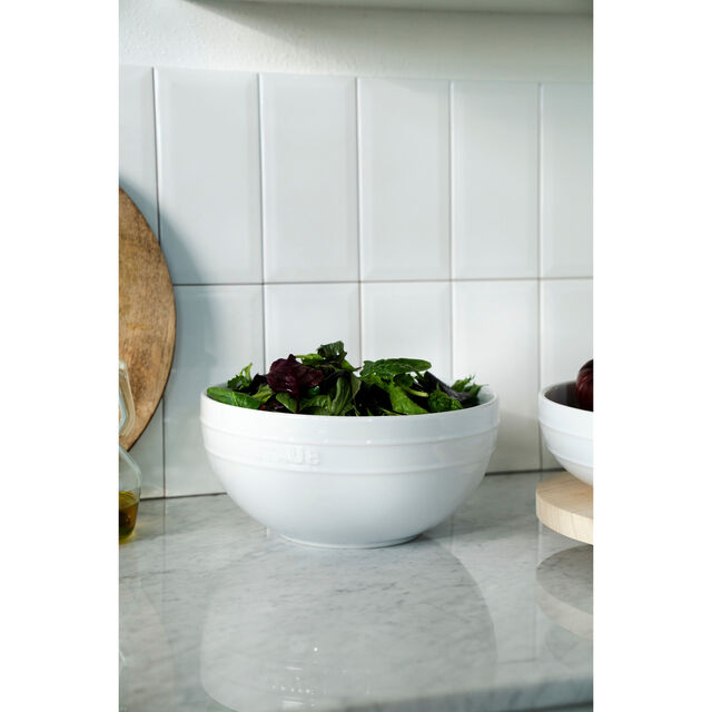 2-pc, Large Mixing Bowl Set, White,,large