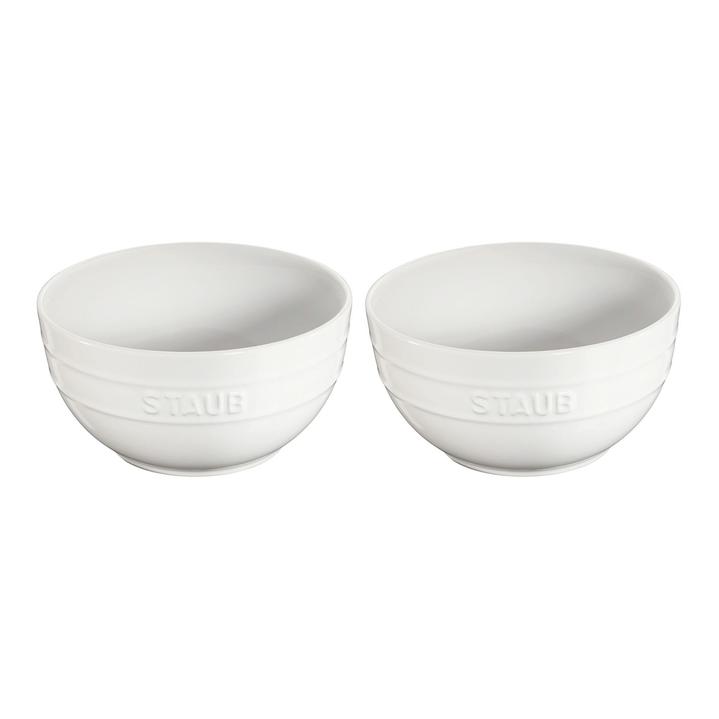 Buy Stoneware 6.5-inch / 2-pc, Large Universal Bowl Set, White | STAUB
