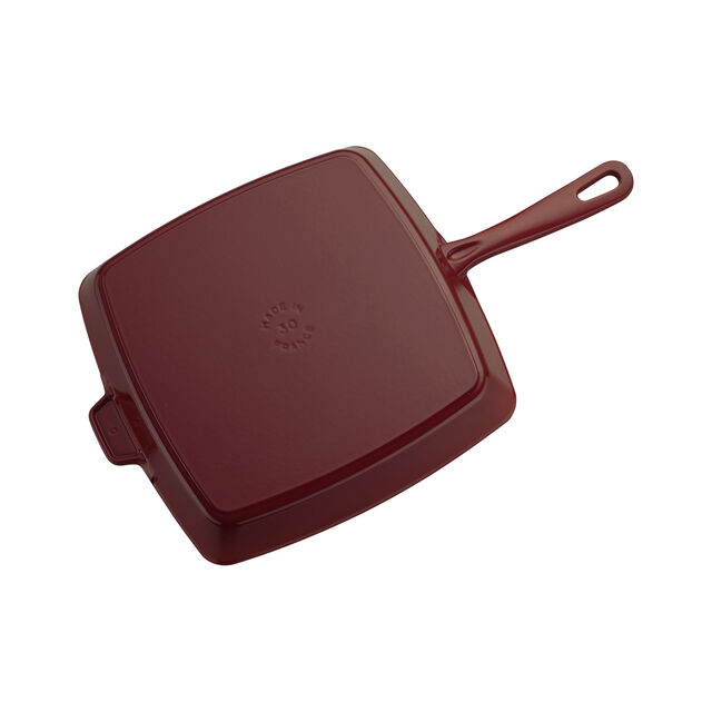 12-inch, Cast Iron, Square, Grill Pan, Grenadine,,large