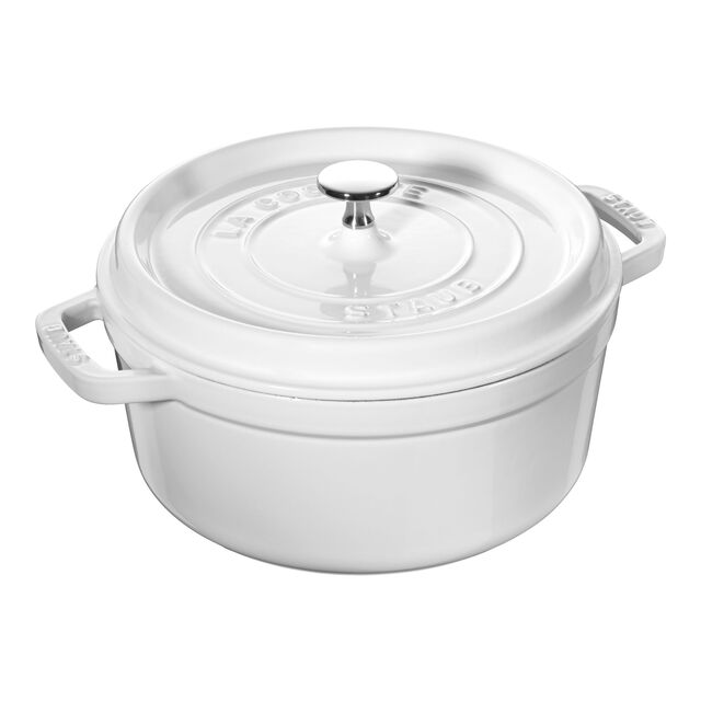 4 qt, Round, Dutch Oven, Pure White,,large