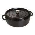 6 qt, Round, Shallow Wide Dutch Oven, Matte Black,,large