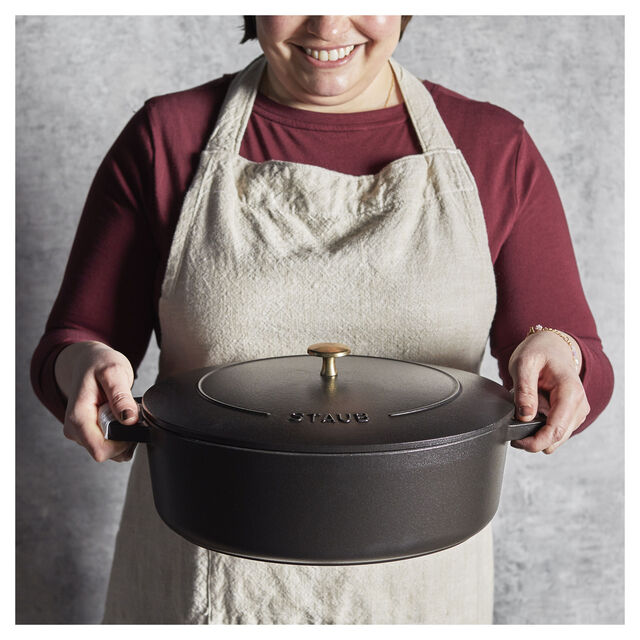 6 qt, Wide Oval French Oven, Matte Black,,large