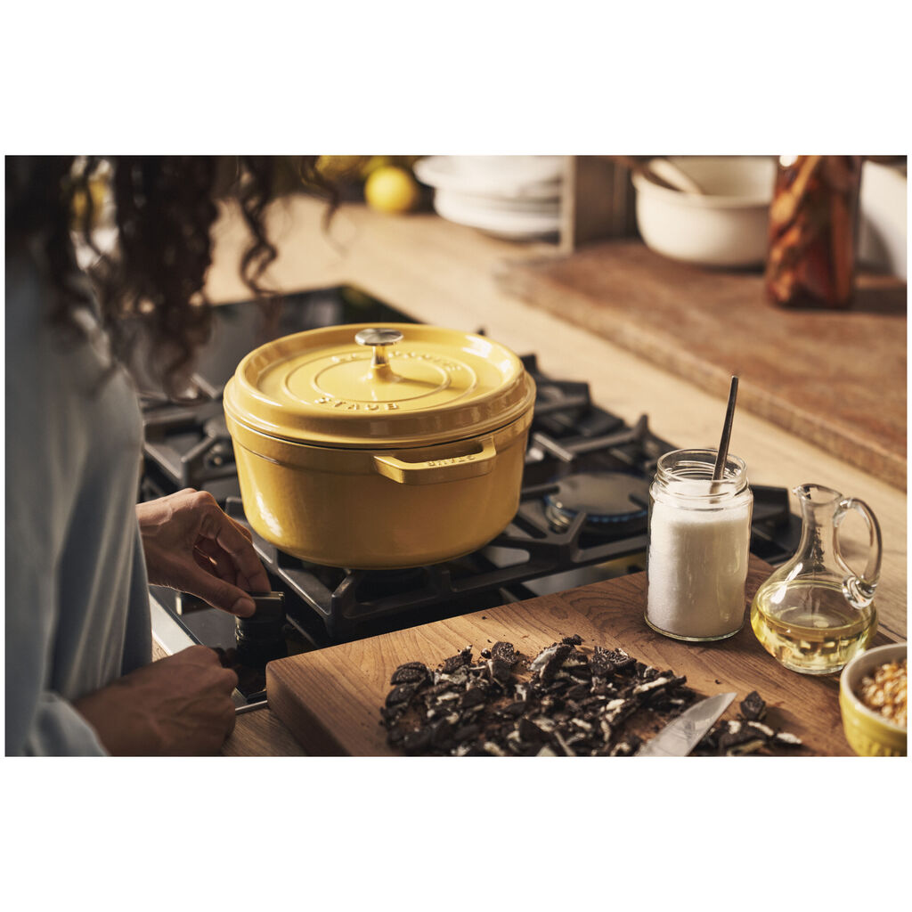 4 qt, Round, Dutch Oven, Citron - Factory Second,,large