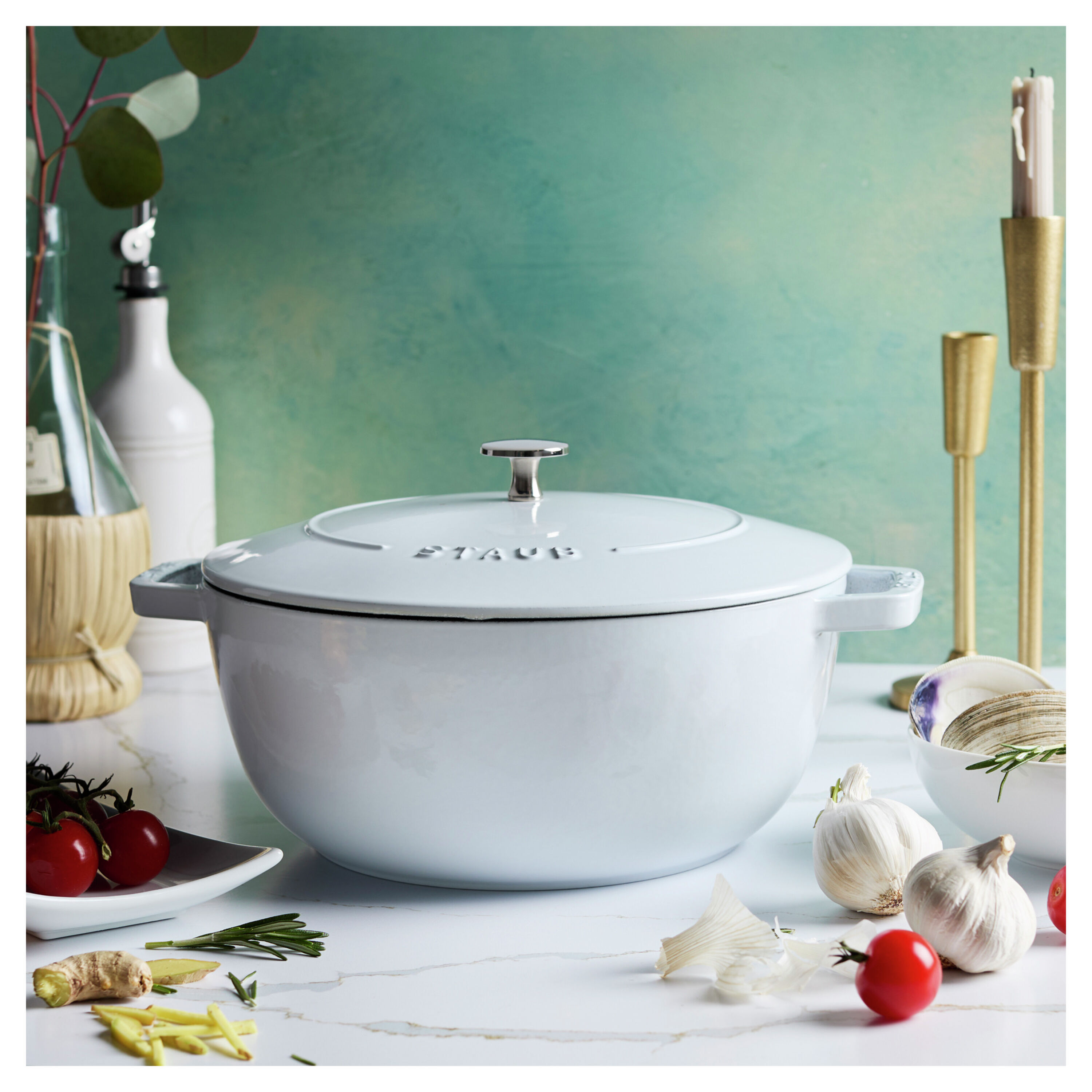 Cast Iron 5 qt, Essential French Oven, Pure White | STAUB