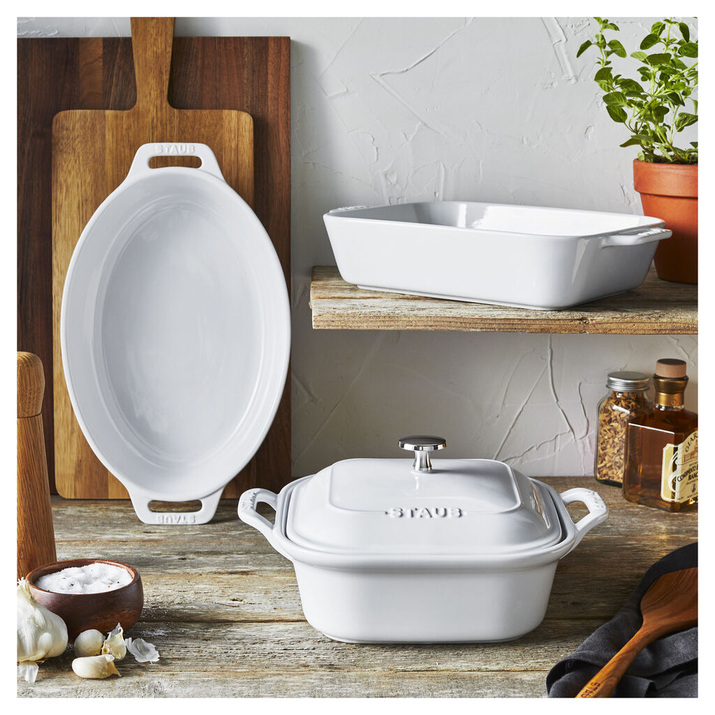 4-pc, Mixed Baking Dish Set, White,,large