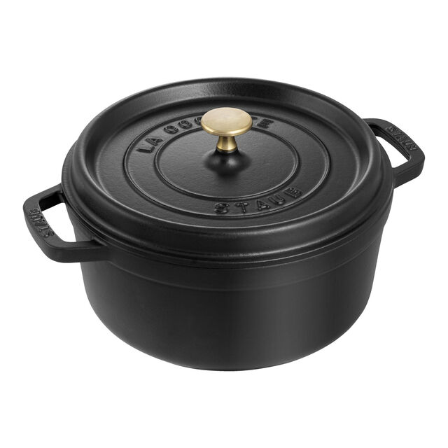 2.75 qt, Round, Dutch Oven, Matte Black,,large