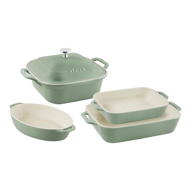 5-pc, Mixed Baking Dish Set, Eucalyptus,,large
