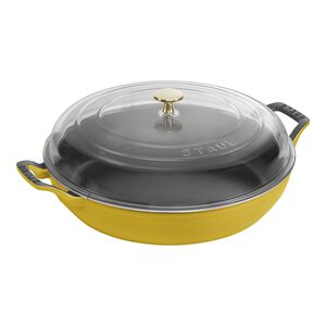 3.5 qt, Braiser With Glass Lid, Citron