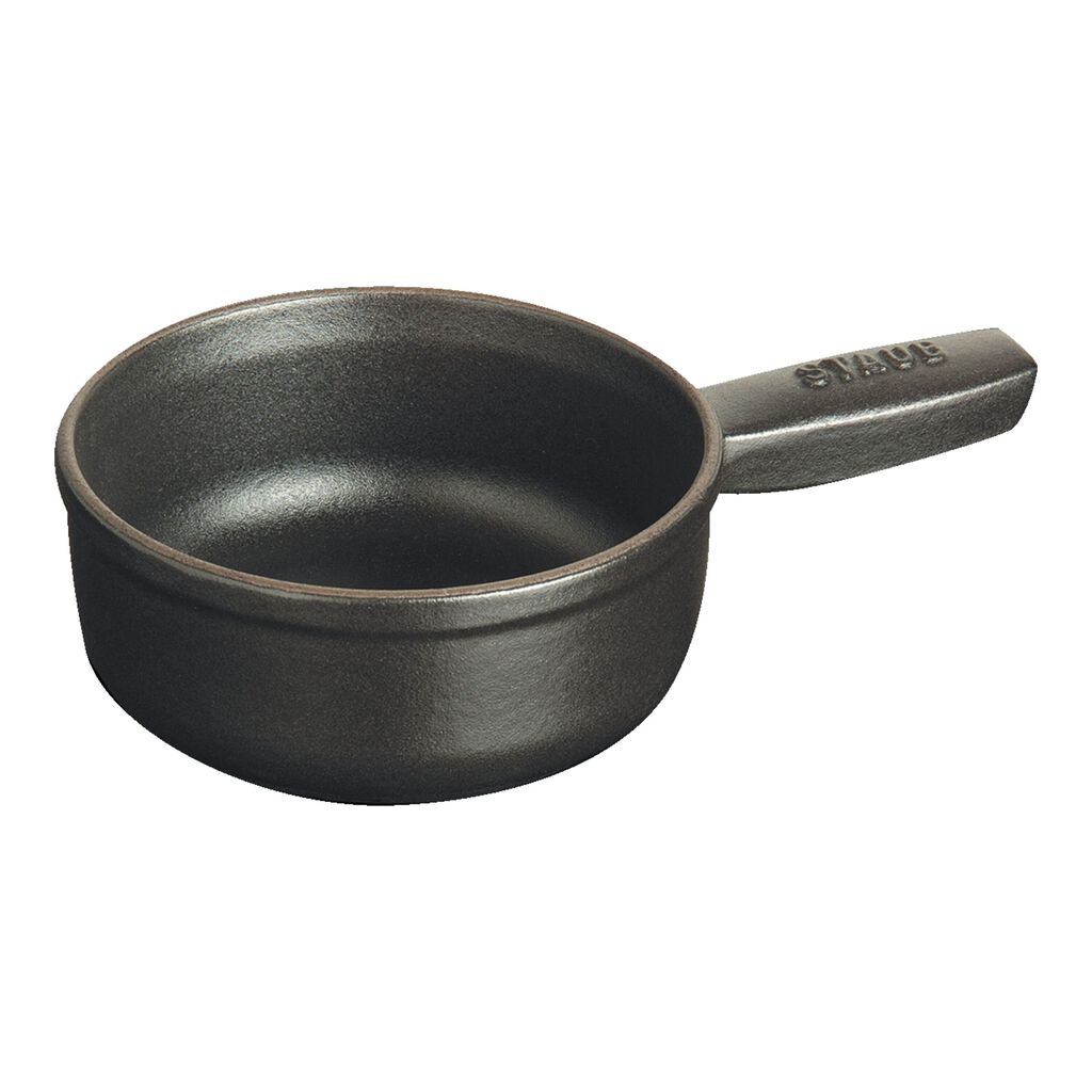 0.375 qt, Mini Cheese Fondue Pot, Matte Black,,large