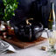 3.5 qt, Pumpkin, Dutch Oven With Brass Knob, Matte Black,,large preview