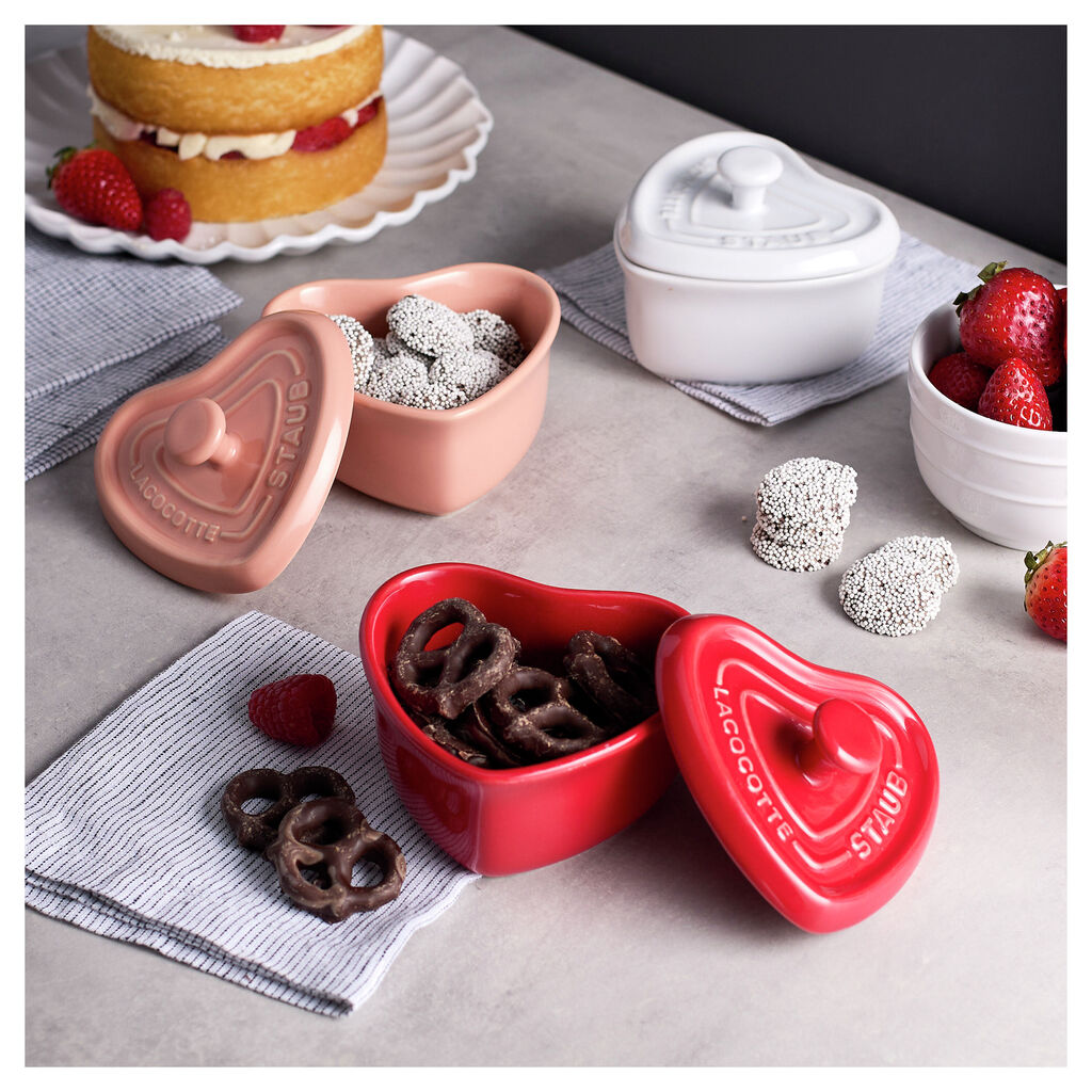 3-pc, Mini Heart Dutch Oven Set, Mixed Colors,,large