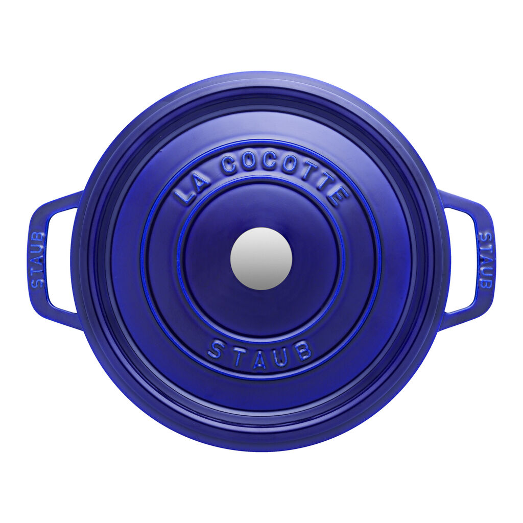 7 qt, Round, Dutch Oven, Dark Blue - Factory Second,,large