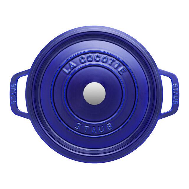 7 qt, Round, Dutch Oven, Dark Blue,,large