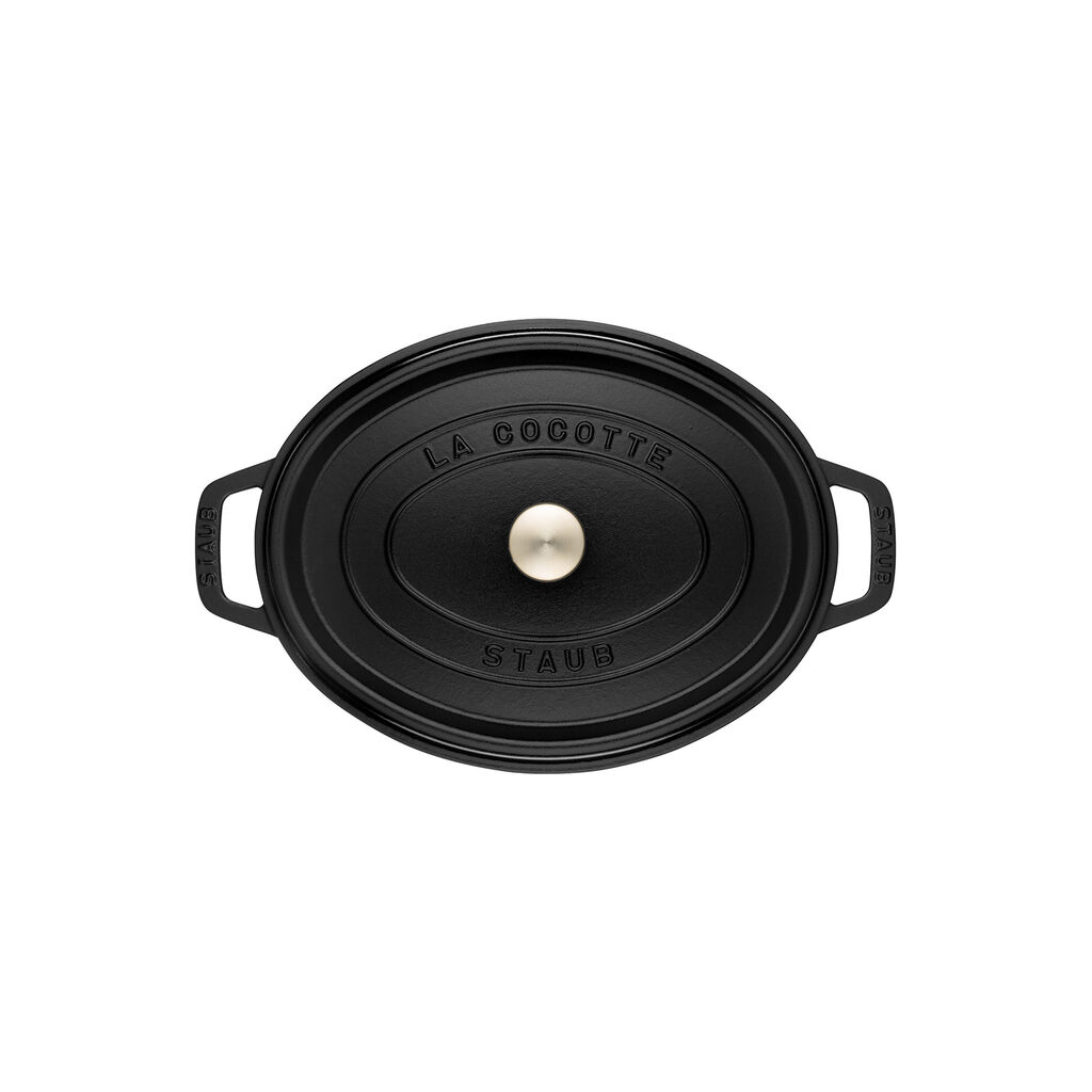 1 qt, Oval, Dutch Oven, Matte Black,,large