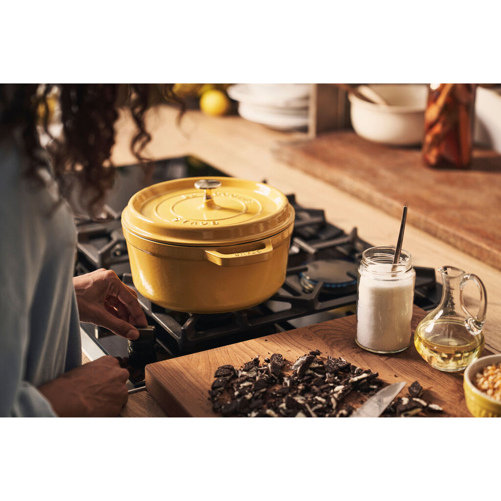 4 qt, Round, Dutch Oven, Citron - Factory Second,,large