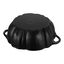 3.5 qt, Pumpkin, Dutch Oven With Brass Knob, Matte Black,,large preview