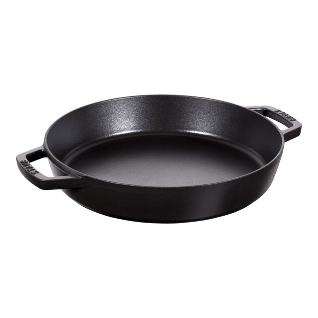 13-inch, Double Handle Fry Pan, Matte Black,,large