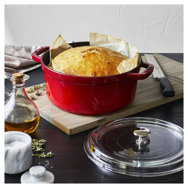 4 qt, Round, Dutch Oven, Cherry,,large
