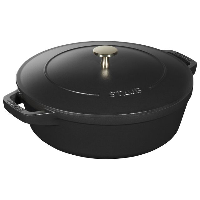 4-pc Stackable Cookware Set, Matte Black, Cast Iron ,,large