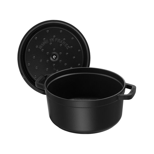 0.5 qt, Round, Dutch Oven, Matte Black,,large