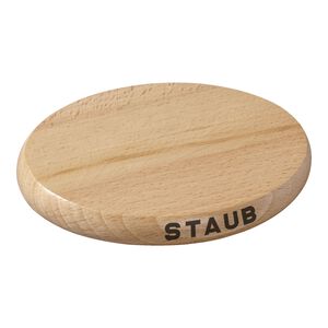 6-inch, Oval, Magnetic Wood Trivet, Brown