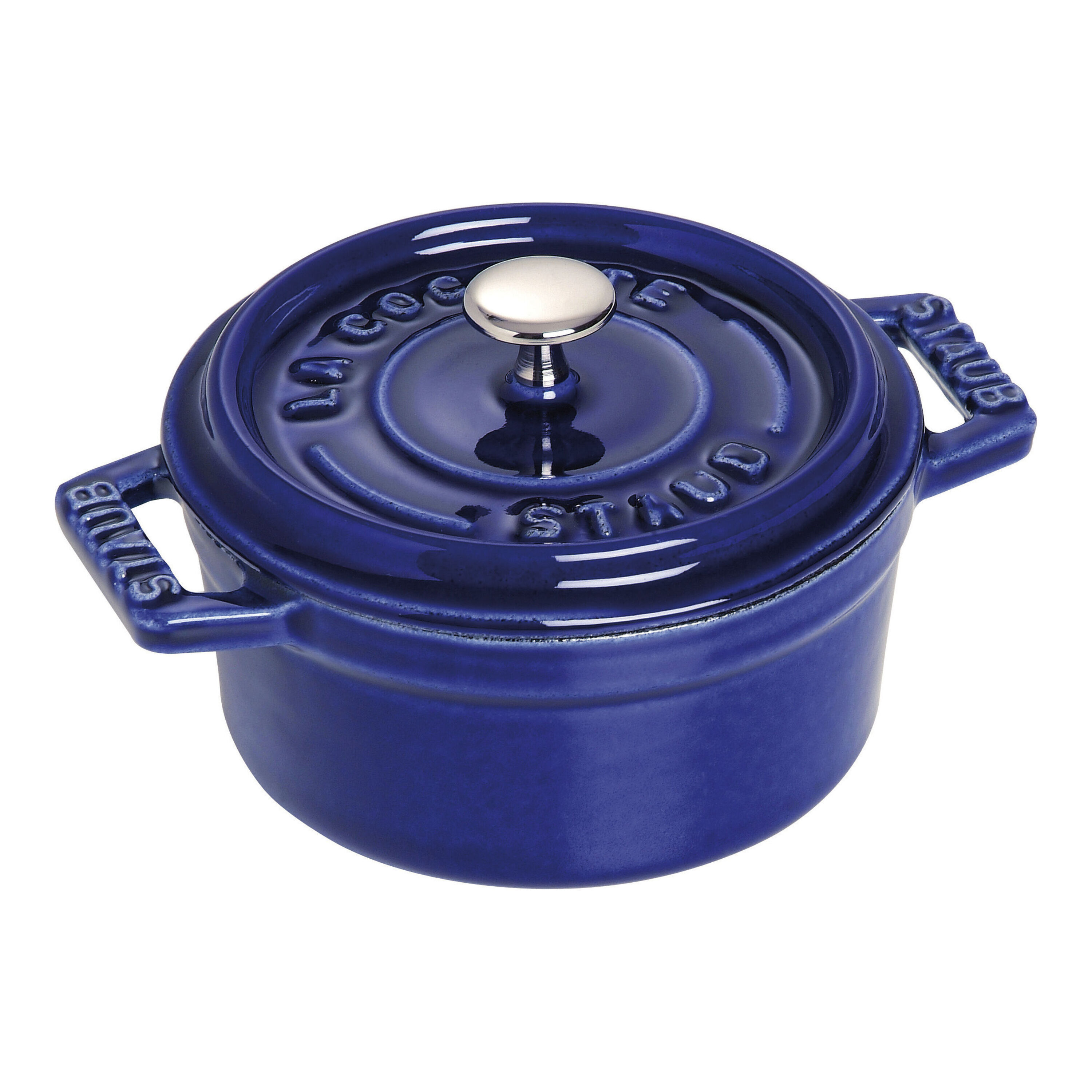 Buy Cast Iron 0.25 qt, Mini Round Dutch Oven, Dark Blue | STAUB