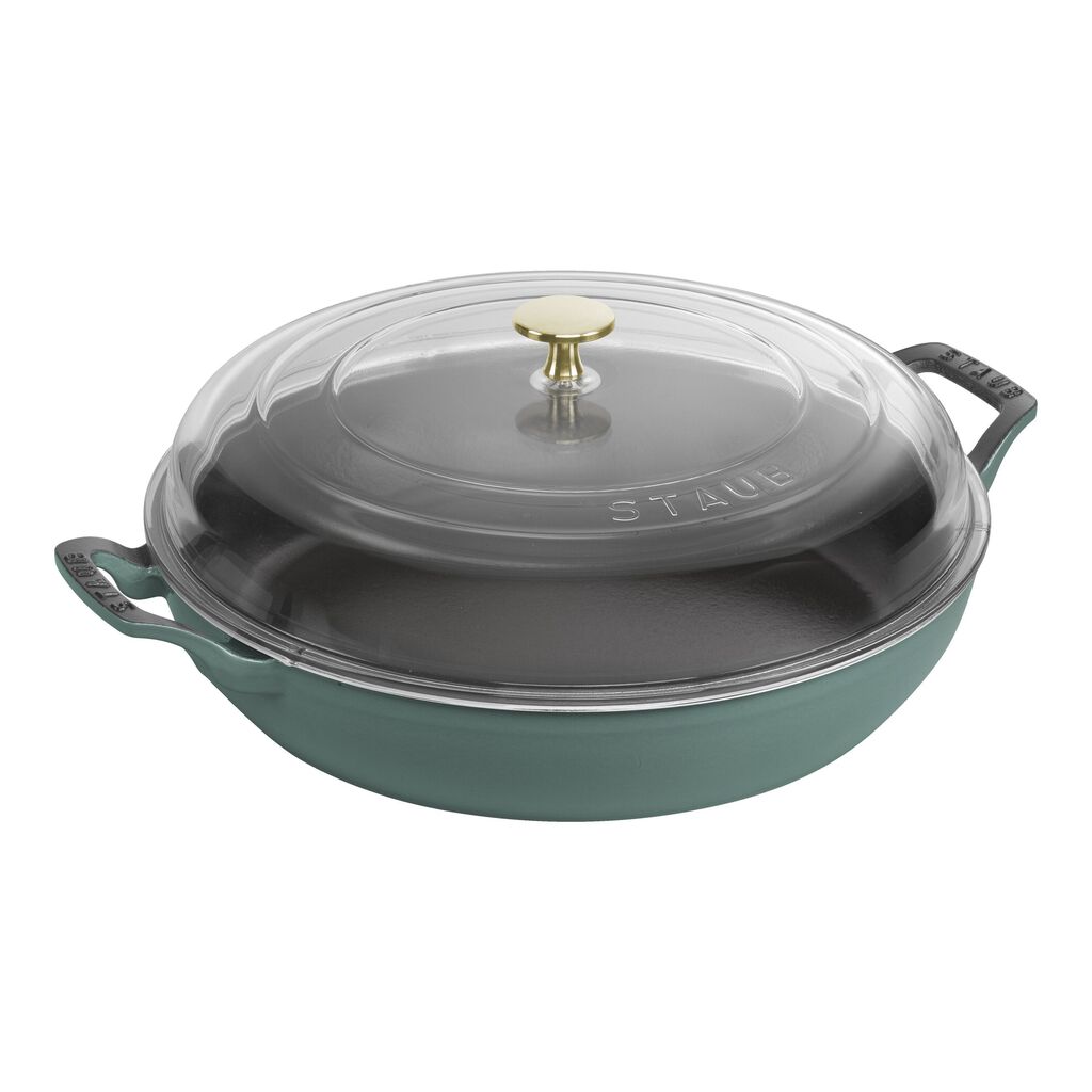3.5 qt, Braiser With Glass Lid, Eucalyptus,,large