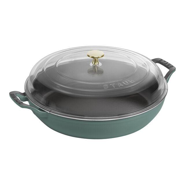 3.5 qt, Braiser With Glass Lid, Eucalyptus,,large