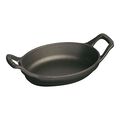 6-inch, Oval, Mini Gratin Baking Dish, Matte Black,,large