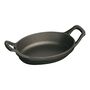6-inch, Oval, Mini Gratin Baking Dish, Matte Black,,large