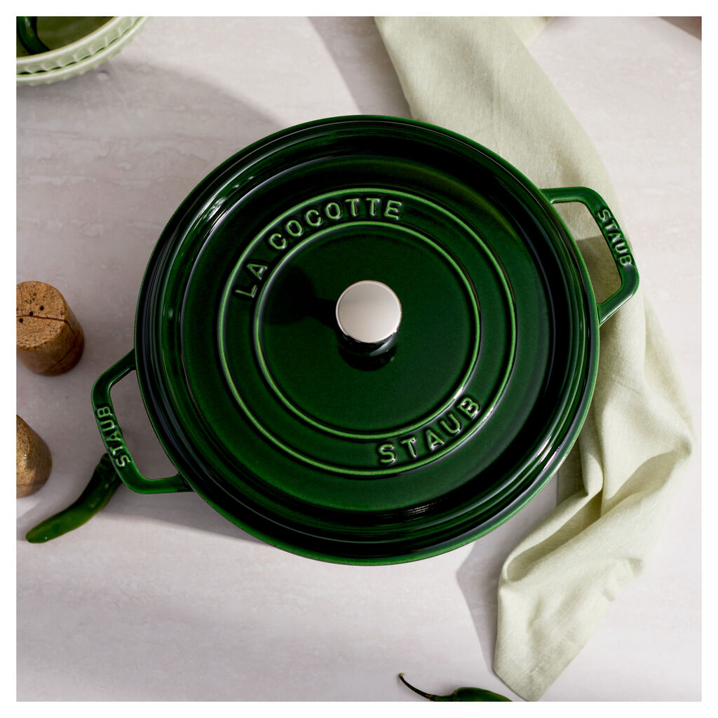 5.5 qt, Round, Dutch Oven, Basil,,large