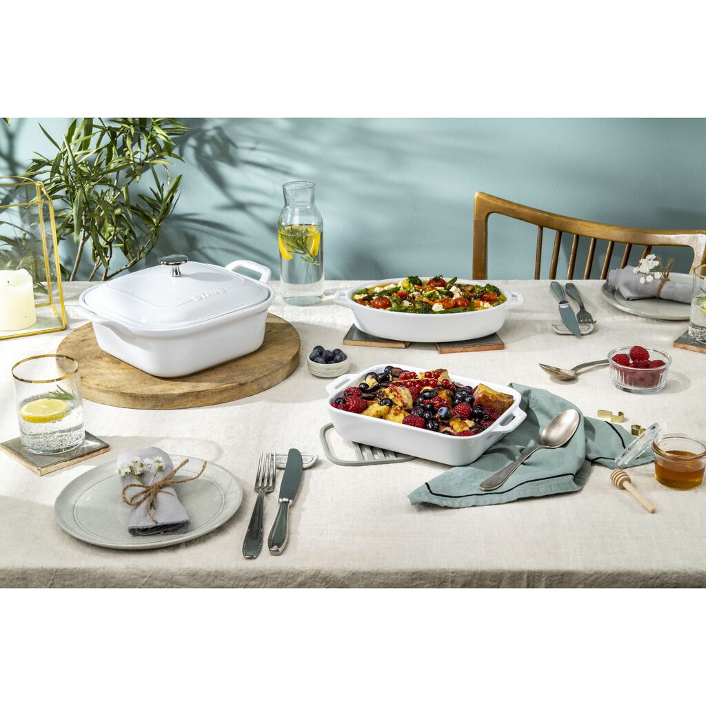 4-pc, Mixed Baking Dish Set, White,,large