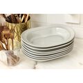 10-inch, Oval Serving Dish, White Truffle,,large