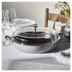 3.5 qt, Braiser With Glass Lid, Graphite Grey