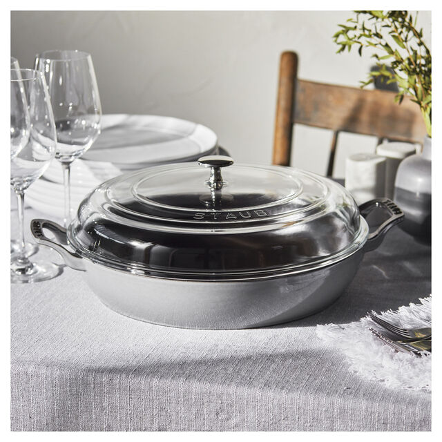 3.5 qt, Braiser With Glass Lid, Graphite Grey,,large
