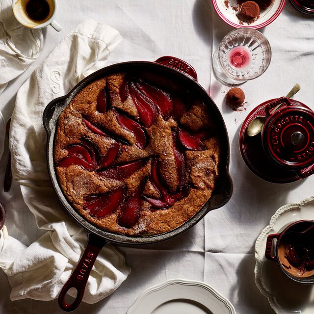 11-inch, Traditional Deep Skillet, Grenadine,,large